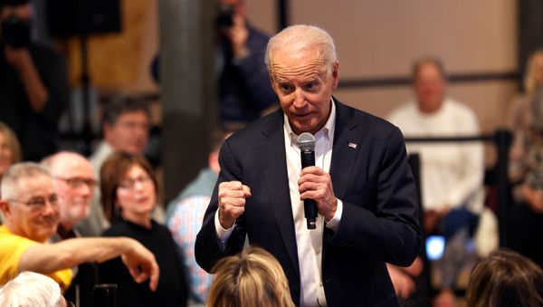Democratic 2020 U.S. presidential candidate and former Vice President Joe Biden speaks during a campaign event in Newton, Iowa, U.S., January 30, 2020 Democratic 2020 U.S. presidential candidate and former Vice President Joe Biden speaks during a campaign event in Newton, Iowa, U.S., January 30, 2020 - Sputnik International