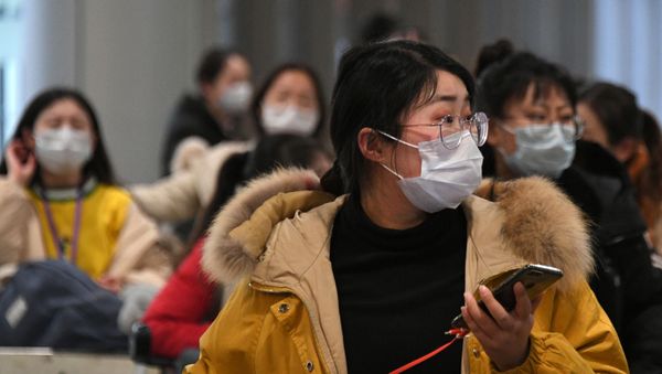 Passengers Wearing Masks at Terminal F of Sheremetyevo Airport - Sputnik International