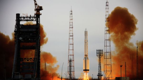 The Proton-K missile with the Russian military satellite Cosmos launched from the Baikonur Cosmodrome - Sputnik International