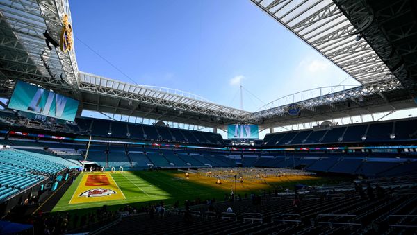 General view of the stadium during the Stadium and Field Preparation Press Conference in preparation of Super Bowl LIV between the San Francisco 49ers and Kansas City Chiefs at Hard Rock Stadium - Sputnik International