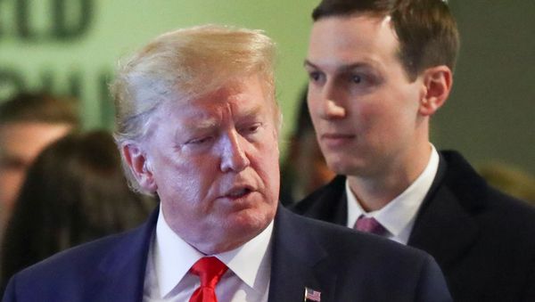 U.S. President Donald Trump and White House senior advisor Jared Kushner leave the 50th World Economic Forum (WEF) annual meeting in Davos, Switzerland, January 22, 2020 U.S. President Donald Trump and White House senior advisor Jared Kushner leave the 50th World Economic Forum (WEF) annual meeting in Davos, Switzerland, January 22, 2020 - Sputnik International