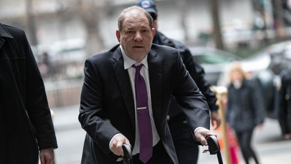 Film producer Harvey Weinstein arrives at New York Criminal Court for his sexual assault trial in the Manhattan borough of New York City, New York, U.S., February 4, 2020 - Sputnik International