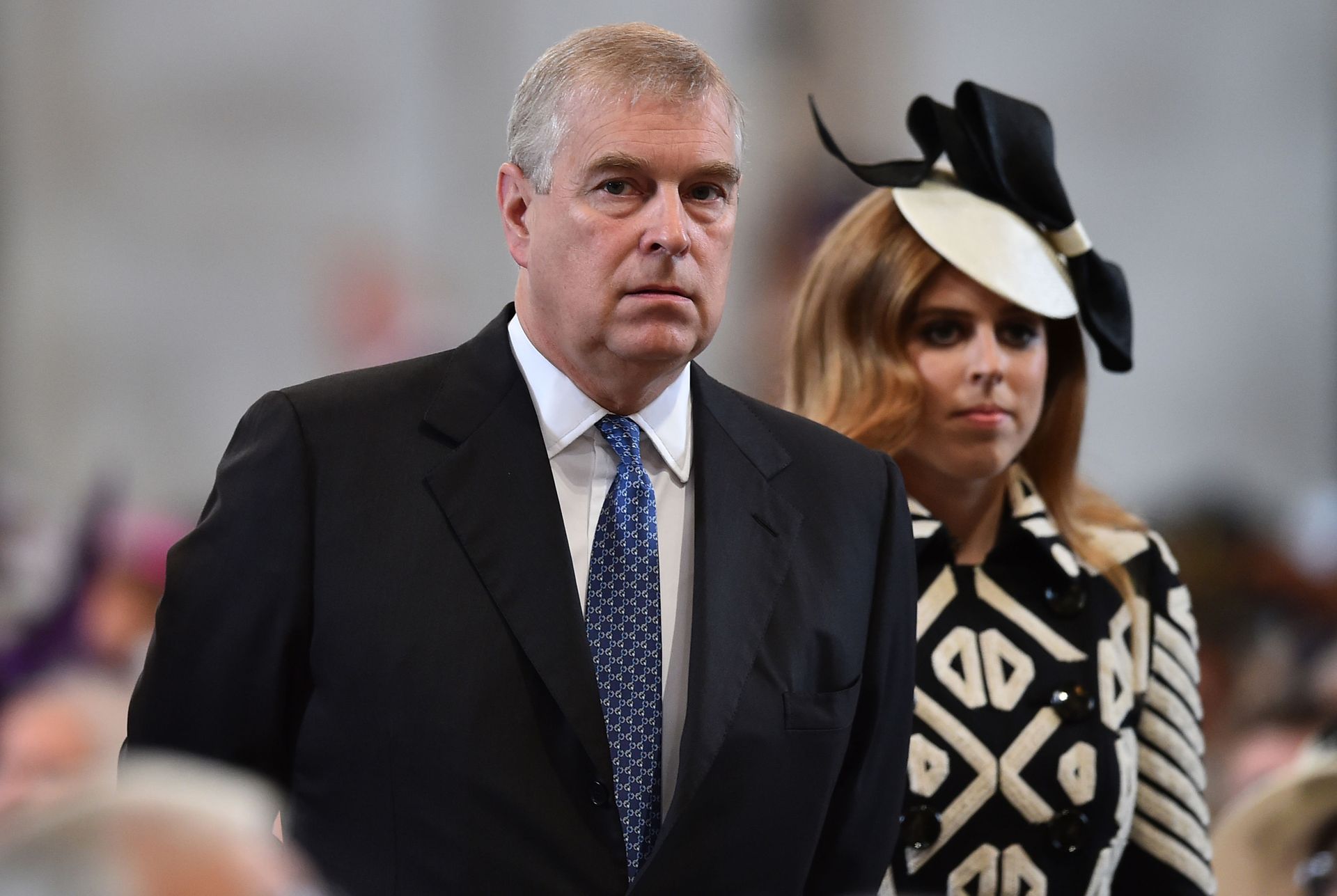 Britain's Prince Andrew and Princess Beatrice arrive for a National Service of Thanksgiving to mark the 90th birthday of Britain's Queen Elizabeth II at St Paul's Cathedral in London, Friday, June 10, 2016. Britain's Prince Andrew and Princess Beatrice arrive for a National Service of Thanksgiving to mark the 90th birthday of Britain's Queen Elizabeth II at St Paul's Cathedral in London, Friday, June 10, 2016. - Sputnik International, 1920, 11.06.2022