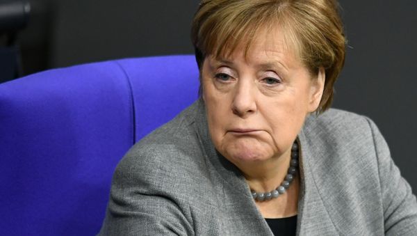 German Chancellor Angela Merkel attends a session of lower house of the parliament, Bundestag, in Berlin, Germany, January 30, 2020 - Sputnik International