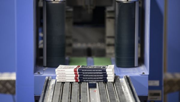 Finished sections of US President Donald Trump's proposed budget for the U.S. Government for the 2021 Finished sections of US President Donald Trump's proposed budget for the U.S. Government for the 2021 - Sputnik International
