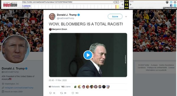 Trump Calls Bloomberg 'Total Racist', Retweets Democrat's Alleged Speech on Stop-and-Frisk Policy - Sputnik International