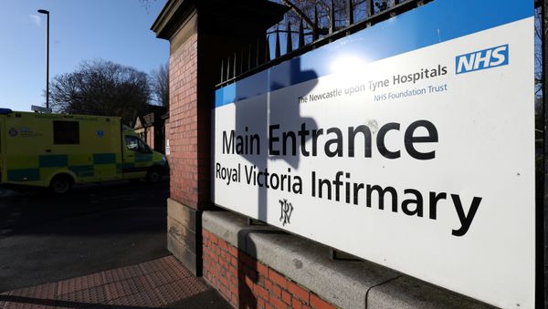 An ambulance stands near the entrance to Royal Victoria Infirmary, where two confirmed coronavirus patients are being treated, in Newcastle, Britain February 1, 2020 - Sputnik International