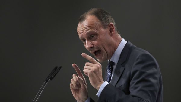 Friedrich Merz delivers his speech when running for chairman at the party convention of the Christian Democratic Party CDU in Hamburg, Germany, Friday, Dec. 7, 2018 - Sputnik International