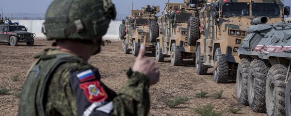Turkish and Russian patrol near the town of Darbasiyah, Syria Turkish and Russian patrol near the town of Darbasiyah, Syria - Sputnik International