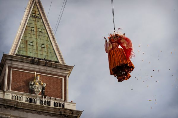 Participants of the 2020 Venice Carnival in the city's St Mark's Square Participants of the 2020 Venice Carnival in the city's St Mark's Square - Sputnik International