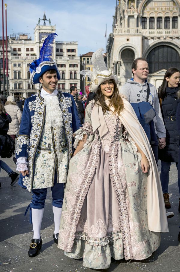 Participants of the 2020 Venice Carnival in the city's St Mark's Square Participants of the 2020 Venice Carnival in the city's St Mark's Square - Sputnik International