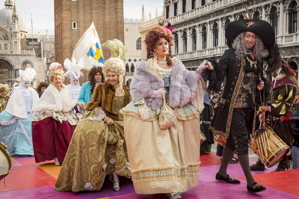 Participants of the 2020 Venice Carnival in the city's St Mark's Square Participants of the 2020 Venice Carnival in the city's St Mark's Square - Sputnik International