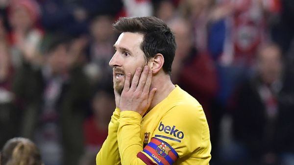 Barcelona's Lionel Messi reacts after a missed scoring opportunity during the Spanish Copa del Rey - Sputnik International