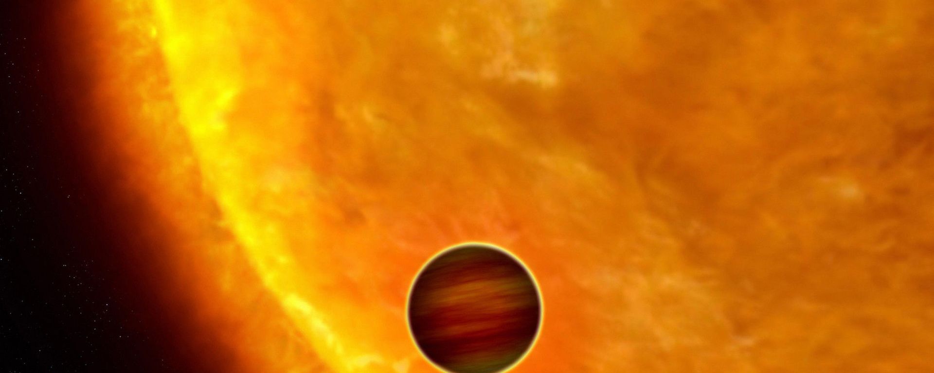 This is an artist's impression of a Jupiter-sized planet passing in front of its parent star - Sputnik International, 1920, 16.10.2021