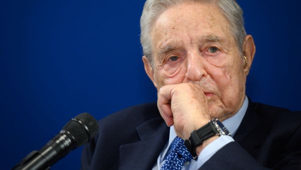 Hungarian-born US investor and philanthropist George Soros looks on during a speech on the sidelines of the World Economic Forum (WEF) annual meeting, on 23 January 2020 in Davos, Switzerland Hungarian-born US investor and philanthropist George Soros looks on during a speech on the sidelines of the World Economic Forum (WEF) annual meeting, on 23 January 2020 in Davos, Switzerland - Sputnik International