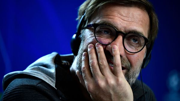 Liverpool's German manager Jurgen Klopp holds a press conference at the Wanda Metropolitano stadium in Madrid on February 17, 2020 on the eve of their Champions League football match against Club Atletico de Madrid Liverpool's German manager Jurgen Klopp holds a press conference at the Wanda Metropolitano stadium in Madrid on February 17, 2020 on the eve of their Champions League football match against Club Atletico de Madrid - Sputnik International