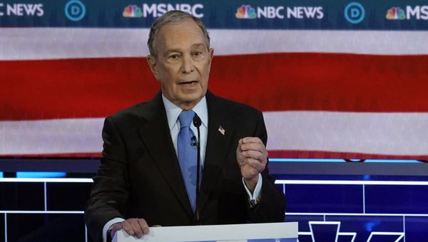 Former New York City Mayor Mike Bloomberg speaks at the ninth Democratic 2020 U.S. Presidential candidates debate at the Paris Theater in Las Vegas, Nevada, U.S., February 19, 2020 - Sputnik International