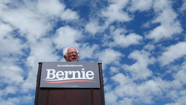 Democratic U.S. presidential candidate Senator Bernie Sanders speaks during a Get Out the Early Vote campaign rally in Santa Ana, California, U.S., February 21, 2020 - Sputnik International