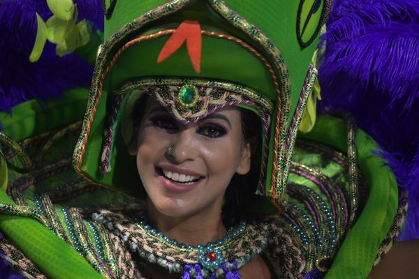Revellers of the Mancha Verde samba school perform during the first night of carnival in Sao Paulo Brazil at the city's Sambadrome in the early hours of February 22, 2020. Revellers of the Mancha Verde samba school perform during the first night of carnival in Sao Paulo Brazil at the city's Sambadrome in the early hours of February 22, 2020. - Sputnik International