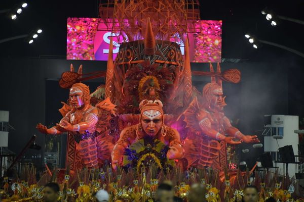 Revellers of the Tom Maior samba school perform during the first night of carnival in Sao Paulo Brazil at the city's Sambadrome early on February 22, 2020. Revellers of the Tom Maior samba school perform during the first night of carnival in Sao Paulo Brazil at the city's Sambadrome early on February 22, 2020. - Sputnik International