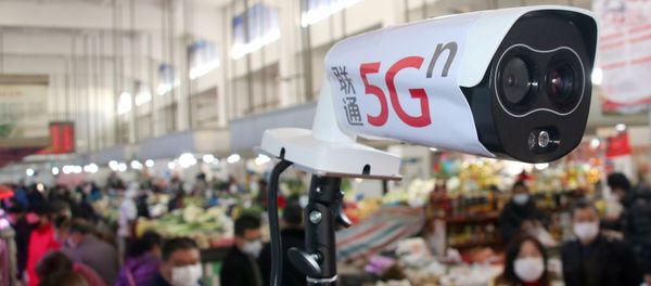 A 5G-powered camera to detect body temperature is seen at an agricultural market, as the country is hit by an outbreak of the novel coronavirus, in Suzhou, Jiangsu province, China February 20, 2020 A 5G-powered camera to detect body temperature is seen at an agricultural market, as the country is hit by an outbreak of the novel coronavirus, in Suzhou, Jiangsu province, China February 20, 2020 - Sputnik International
