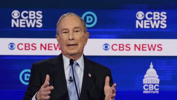 Democratic 2020 U.S. presidential candidate and former New York City Mayor Mike Bloomberg speaks during the tenth Democratic 2020 presidential debate at the Gaillard Center in Charleston, South Carolina, U.S., February 25, 2020. - Sputnik International