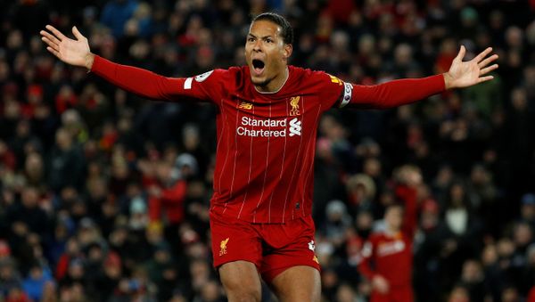 Soccer Football - Premier League - Liverpool v West Ham United - Anfield, Liverpool, Britain - 24 February 2020  Liverpool's Virgil van Dijk reacts REUTERS/Phil Noble  EDITORIAL USE ONLY. No use with unauthorized audio, video, data, fixture lists, club/league logos or live services. Online in-match use limited to 75 images, no video emulation. No use in betting, games or single club/league/player publications.  Please contact your account representative for further details. - Sputnik International