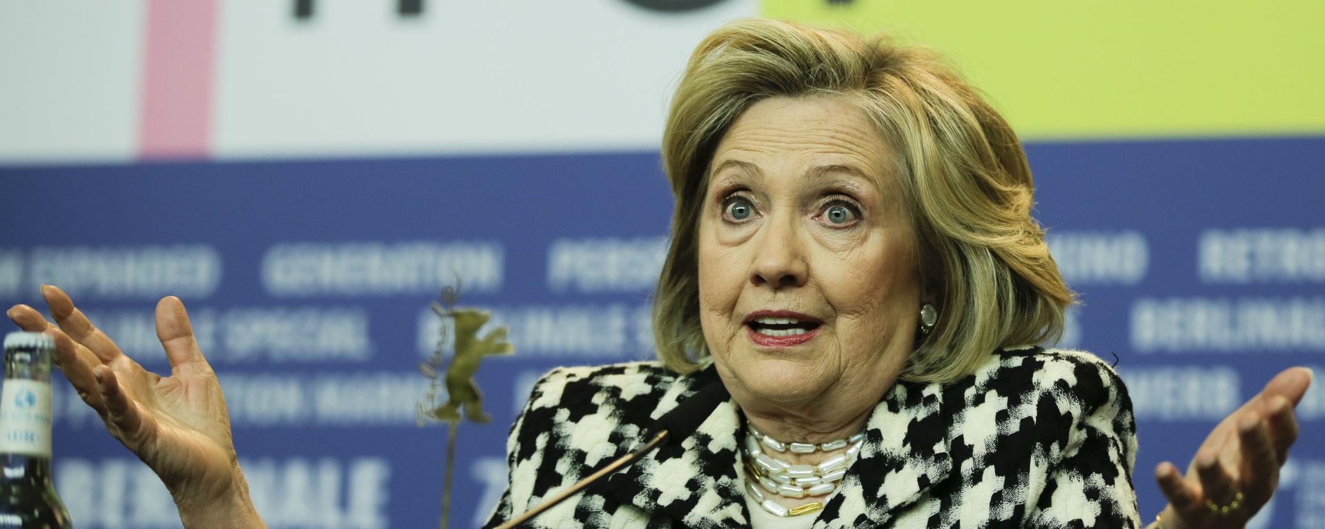 Former US Secretary of State, Hillary Clinton, attends a news conference for the film 'Hillary' during the 70th International Film Festival Berlin, Berlinale in Berlin, Germany, Tuesday, Feb. 25, 2020. - Sputnik International, 1920, 07.02.2023