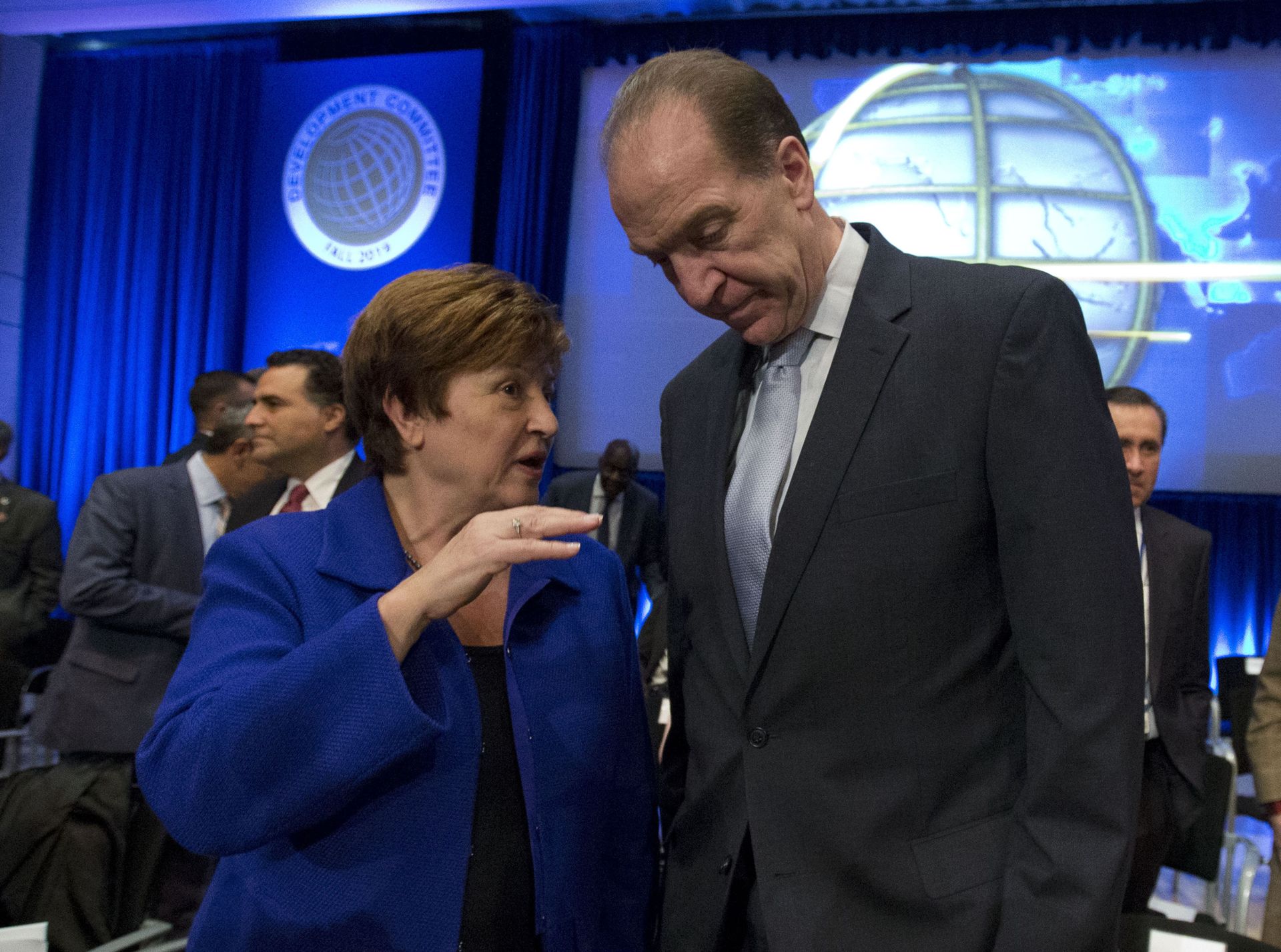 IMF Managing Director Kristalina Georgieva and World Bank President David Malpass at the World Bank/IMF Annual Meetings in Washington IMF Managing Director Kristalina Georgieva and World Bank President David Malpass at the World Bank/IMF Annual Meetings in Washington - Sputnik International, 1920, 07.02.2022