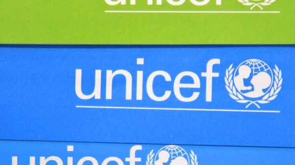 The UNICEF logo is seen in the German headquarter in Cologne, Germany - Sputnik International