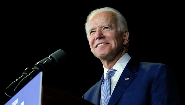 Democratic U.S. presidential candidate and former Vice President Joe Biden speaks at his Super Tuesday night rally in Los Angeles, California, U.S., March 3, 2020 - Sputnik International