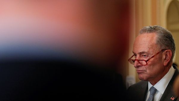 Senate Minority Leader Chuck Schumer (D-NY) speaks to news reporters during a Senate Policy luncheon press conference on Capitol Hill in Washington, U.S., March 3, 2020 Senate Minority Leader Chuck Schumer (D-NY) speaks to news reporters during a Senate Policy luncheon press conference on Capitol Hill in Washington, U.S., March 3, 2020 - Sputnik International