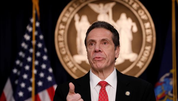 New York Governor Andrew Cuomo delivers remarks at a news conference regarding the first confirmed case of coronavirus in New York State in Manhattan borough of New York City, New York, U.S., March 2, 2020 - Sputnik International