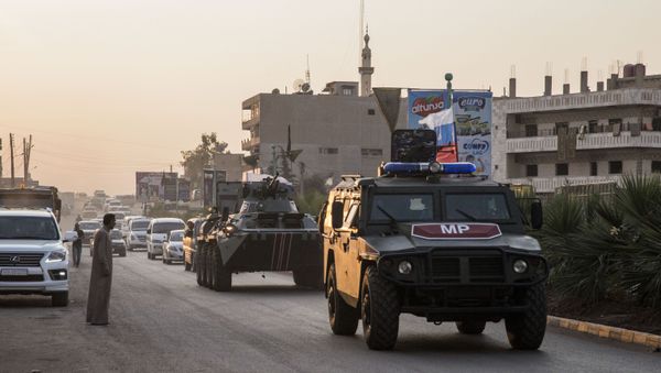 Russian forces in the city of Amuda, north Syria - Sputnik International