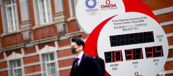 A giant watch for Tokyo 2020 Olympic Games is pictured in Tokyo A giant watch for Tokyo 2020 Olympic Games is pictured in Tokyo - Sputnik International
