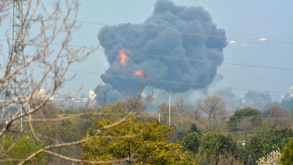Smoke billows from the scene where a Pakistan Air Force F-16 fighter jet crashed in Islamabad, Pakistan March 11, 2020 Smoke billows from the scene where a Pakistan Air Force F-16 fighter jet crashed in Islamabad, Pakistan March 11, 2020 - Sputnik International