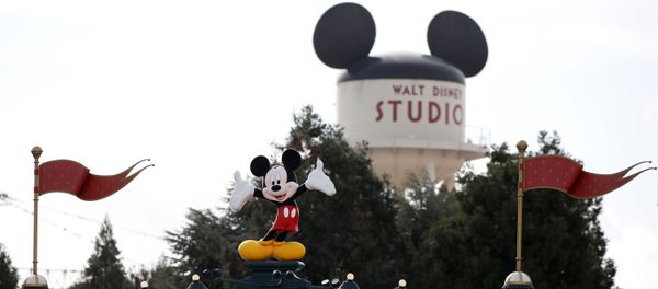 Disney character Mickey Mouse is seen above the entrance of Disneyland Paris Disney character Mickey Mouse is seen above the entrance of Disneyland Paris - Sputnik International