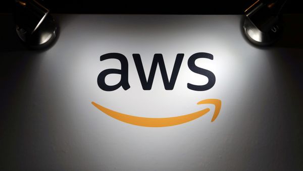 The logo of Amazon Web Services (AWS) is seen during the 4th annual America Digital Latin American Congress of Business and Technology in Santiago, Chile, September 5, 2018 - Sputnik International