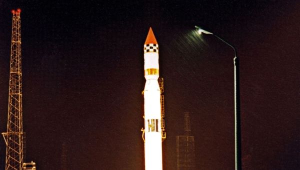 Carrier-rocket Cyclon-3 ready to take off from Plesetsk space center (from the archives of the Space Research Institute) - Sputnik International