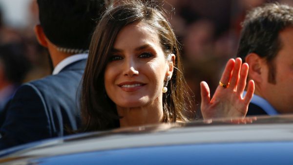 Spain's Queen Letizia waves during her visit to Almonte, southern Spain, February 14, 2020 - Sputnik International