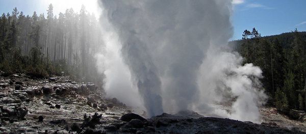 Steamboat Geyser is located in the Back Basin of Yellowstone’s Norris Geyser Basin Steamboat Geyser is located in the Back Basin of Yellowstone’s Norris Geyser Basin - Sputnik International
