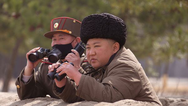 North Korean leader Kim Jong Un is seen in this undated picture released by North Korea's Korean Central News Agency - Sputnik International