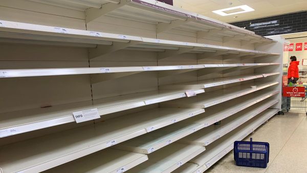Empty shelves of pasta are seen at a supermarket, as the number of coronavirus cases grow around the world, in London, Britain March 13, 2020 Empty shelves of pasta are seen at a supermarket, as the number of coronavirus cases grow around the world, in London, Britain March 13, 2020 - Sputnik International