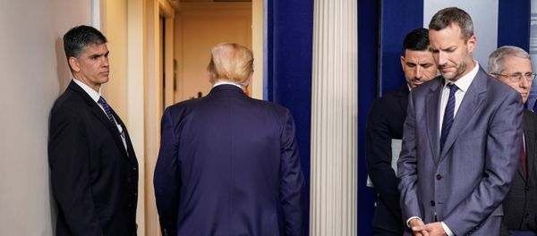 U.S. President Donald Trump departs after speaking during a news briefing on the administration's response to the coronavirus at the White House in Washington, U.S., March 15, 2020. - Sputnik International