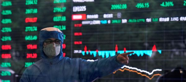 A worker wearing a protective suit is seen inside the Shanghai Stock Exchange building, as the country is hit by a new coronavirus outbreak A worker wearing a protective suit is seen inside the Shanghai Stock Exchange building, as the country is hit by a new coronavirus outbreak - Sputnik International