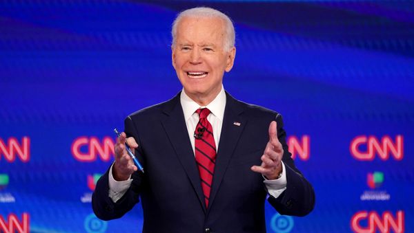 Democratic U.S. presidential candidate and former Vice President Joe Biden speaks during the 11th Democratic candidates debate of the 2020 U.S. presidential campaign, held in CNN's Washington studios without an audience because of the global coronavirus pandemic, in Washington, U.S., March 15, 2020. - Sputnik International