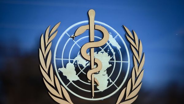 the logo of the World Health Organization (WHO) at their headquarters in Geneva - Sputnik International