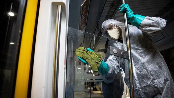 Disinfection of Tehran subway wagons against coronavirus Disinfection of Tehran subway wagons against coronavirus - Sputnik International