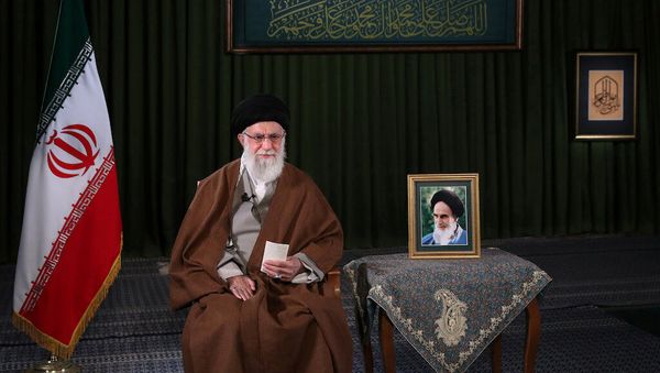 Iran's Supreme Leader Ayatollah Ali Khamenei delivers a televised speech on the occasion of the Iranian New Year Nowruz, in Tehran, Iran March 20, 2020 Iran's Supreme Leader Ayatollah Ali Khamenei delivers a televised speech on the occasion of the Iranian New Year Nowruz, in Tehran, Iran March 20, 2020 - Sputnik International