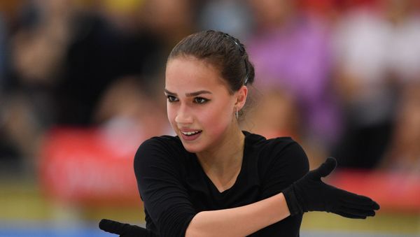 Russia's Alina Zagitova skates her free program during a training session, in Moscow, Russia - Sputnik International